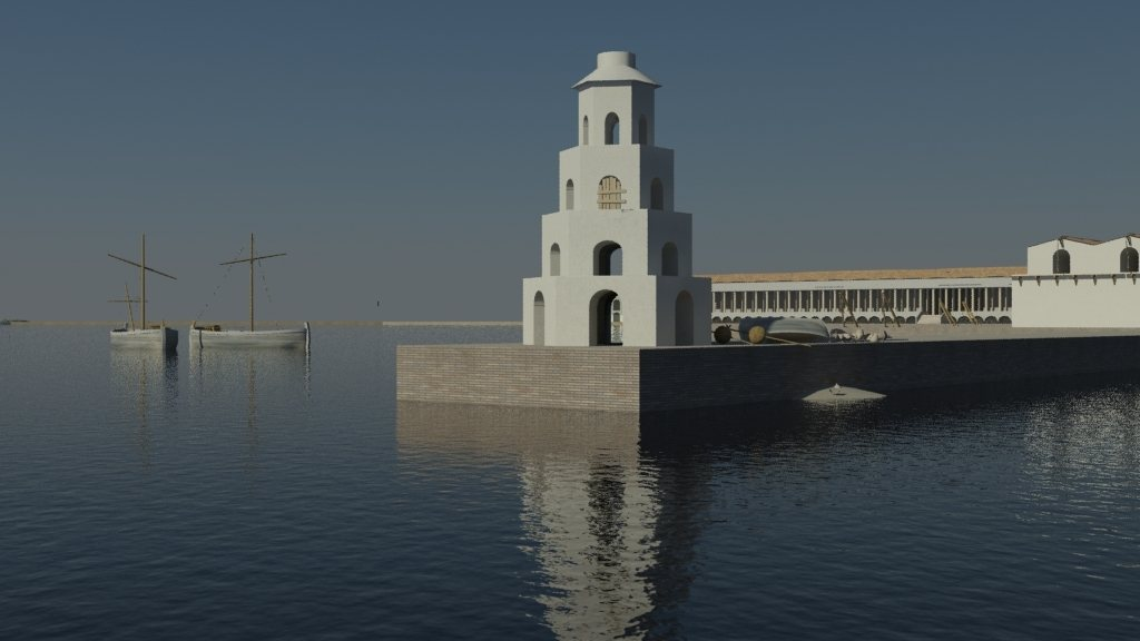 Recreación Faro de Ostia (Universidade de Southampton)